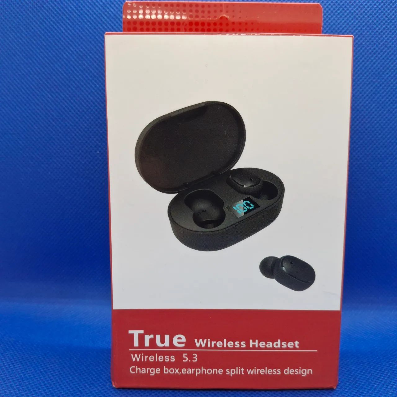 Fone de ouvido sem fio Bluetooth visor digital 