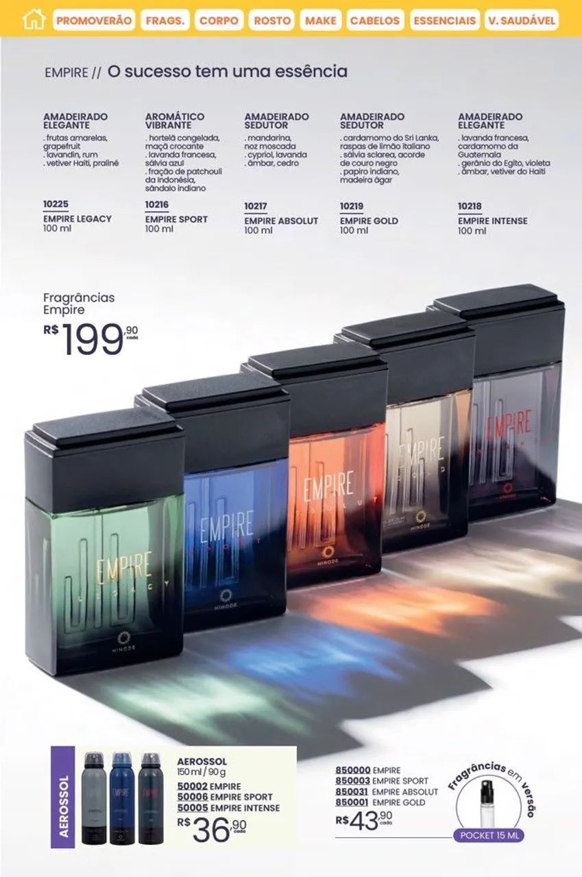 FRAGRÂNCIAS EMPIRE 100ML HINODE - Foto 2