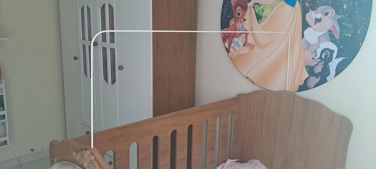 Berço provençal capitonê, guarda-roupas e colchão | Grão de Gente | Quarto bebê completo - Foto 5