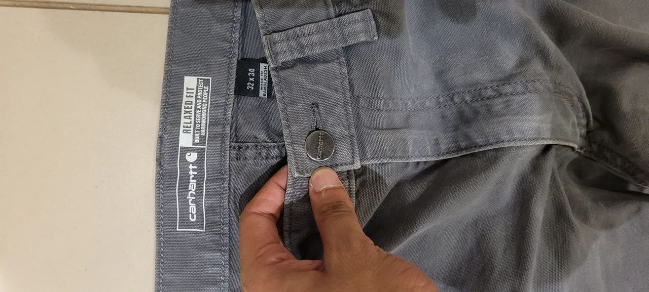 Calça carhartt relaxed fit cinza - Foto 5
