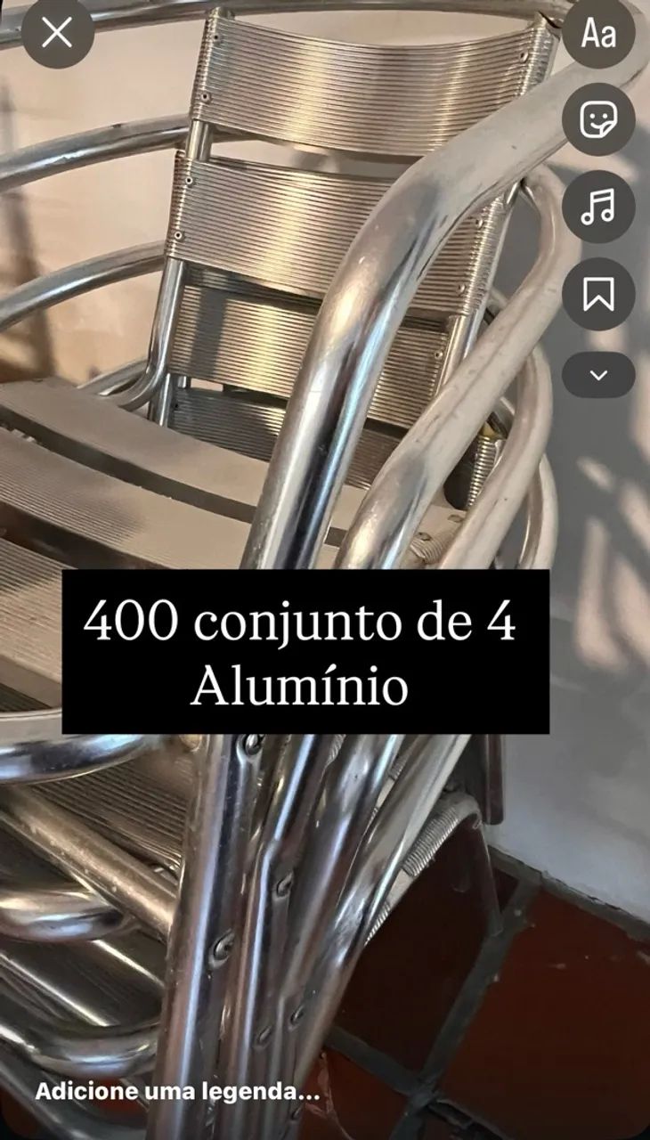 Cadeiras de alumínio 