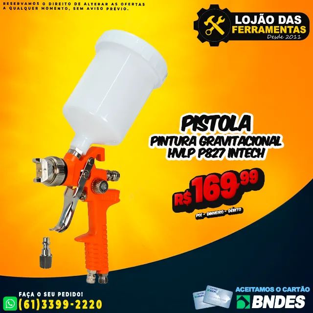 Pistola Pintura Gravitacional HVLP P827 Intech