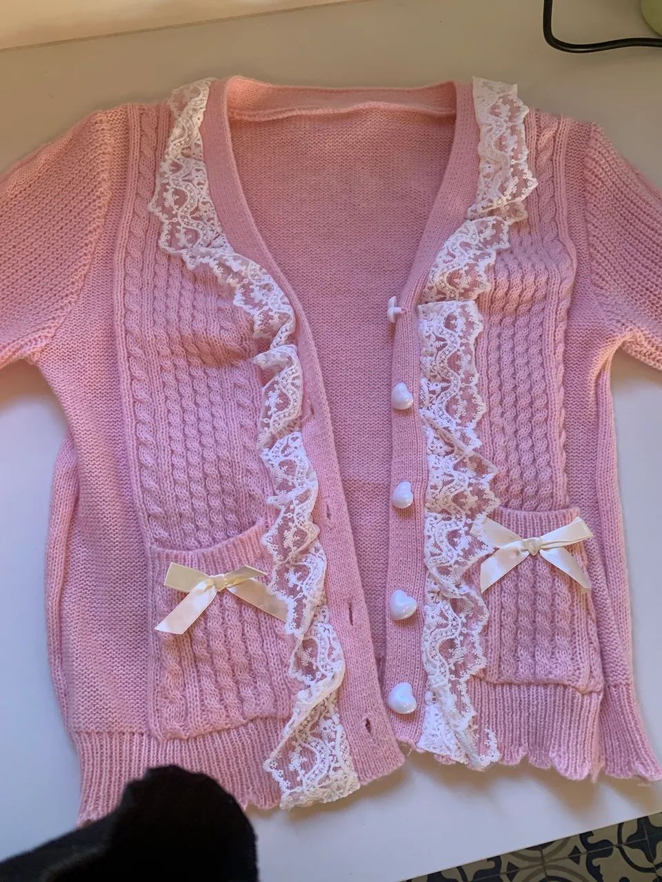 Cardigan rosa Romwe  - Foto 2