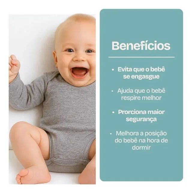 Kit Antirrefluxo para Bebê com Travesseiro e Rampa para Berço - Foto 4