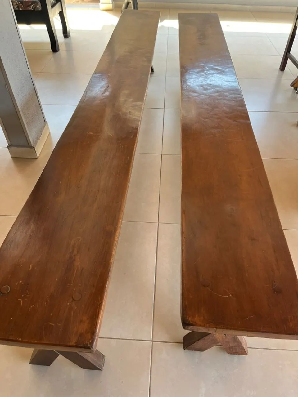 Bancos para mesa de madeira (R$400 cada) - Foto 2