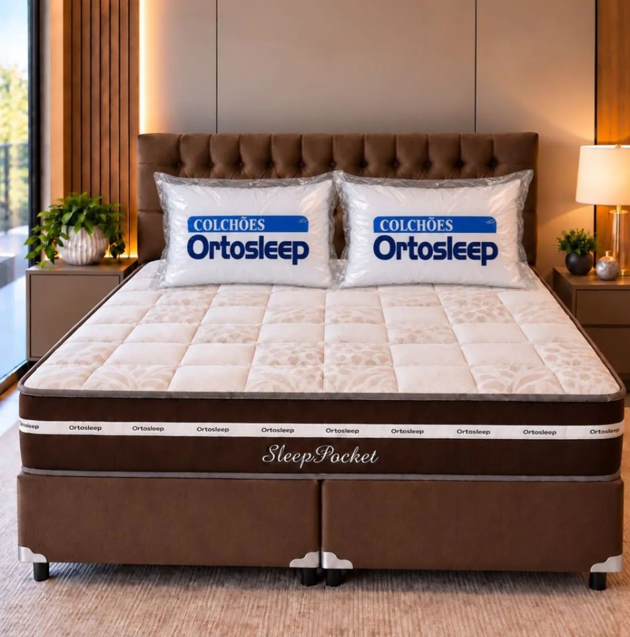 Cama Queen size completa 