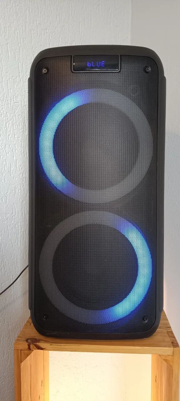 Caixa de Som Pulsebox 8 polegadas 1000w Bt/aux/sd/fm Led Sp359