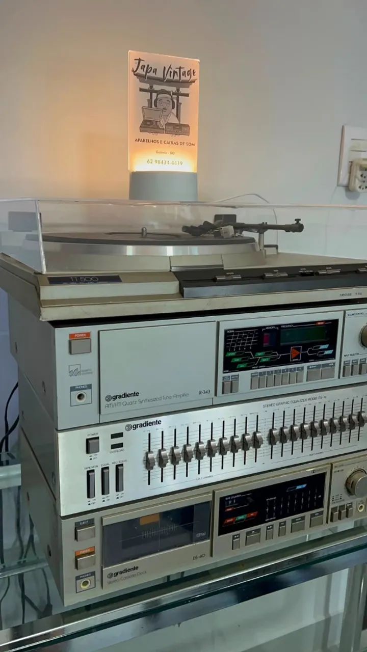 Combo Gradiente Receiver - Equalizador - Tape Deck - Toca Discos - Foto 4