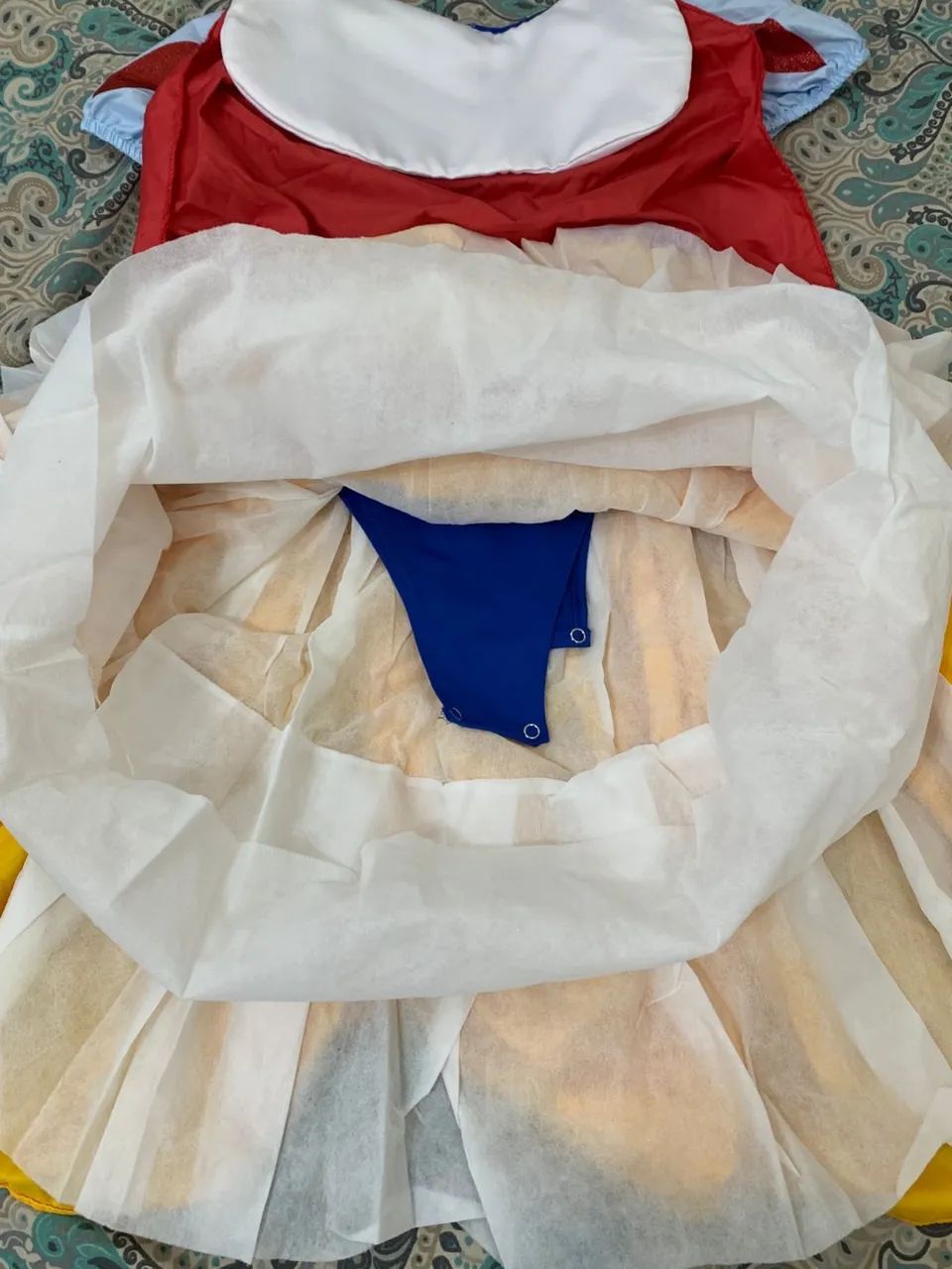 Fantasia Branca de Neve Longa com Capa e Tiara - Foto 3