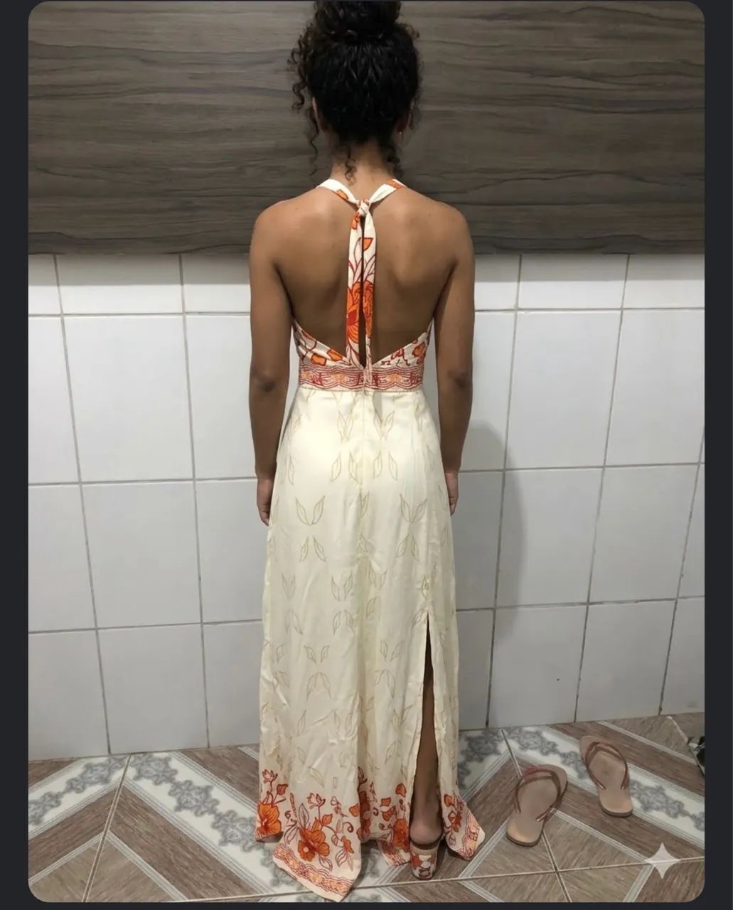 Vestido curto rose e vestido longo estampado  - Foto 5