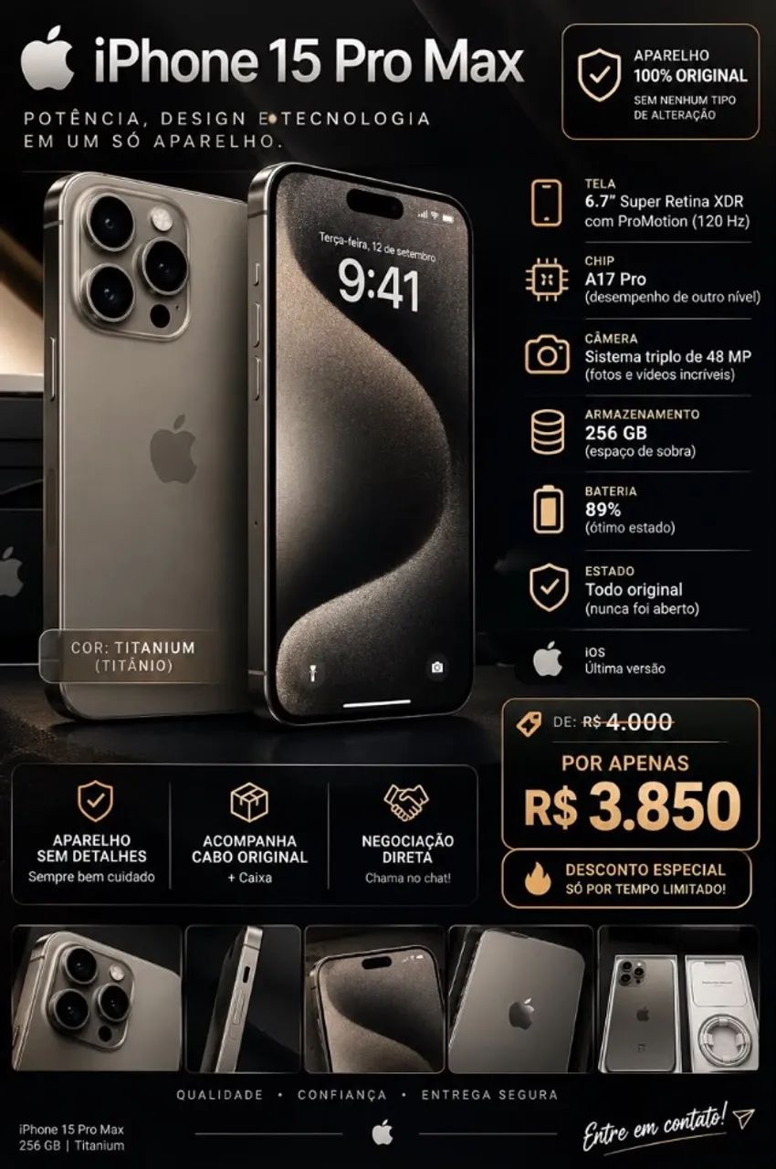 iPhone 15 Pro Max 256GB - Foto 2