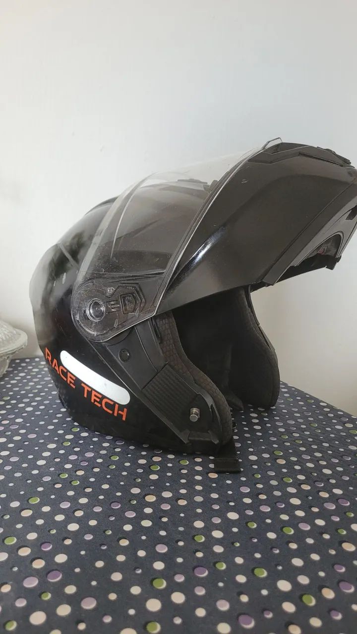 VENDO CAPACETE RACE TECH PRETO - Foto 3