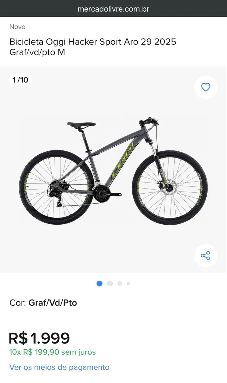 Bicicleta Oggi Hacker Sport Aro 29 2025 - Foto 3