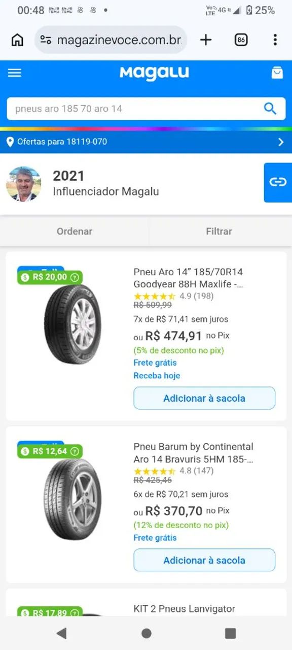 Pneus novos 
