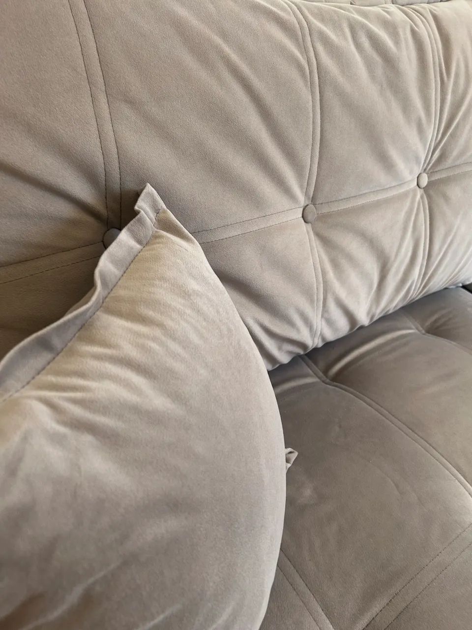 Sofá-Cama Suede Cinza 4 Lugares - 2,30m - Foto 5