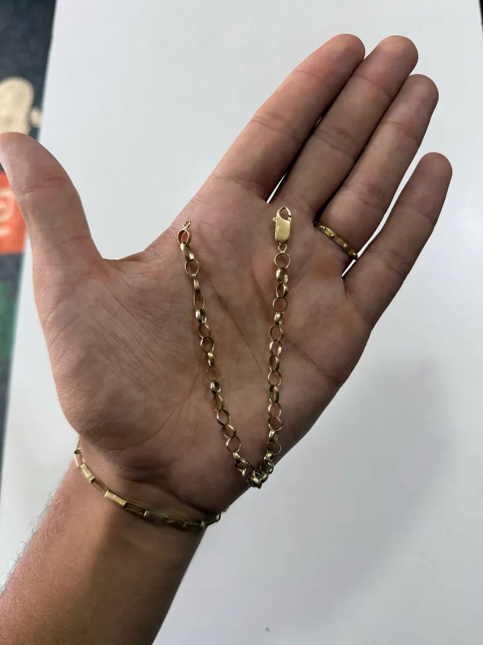 ANEL PULSEIRA E CORRENTE OURO 18k