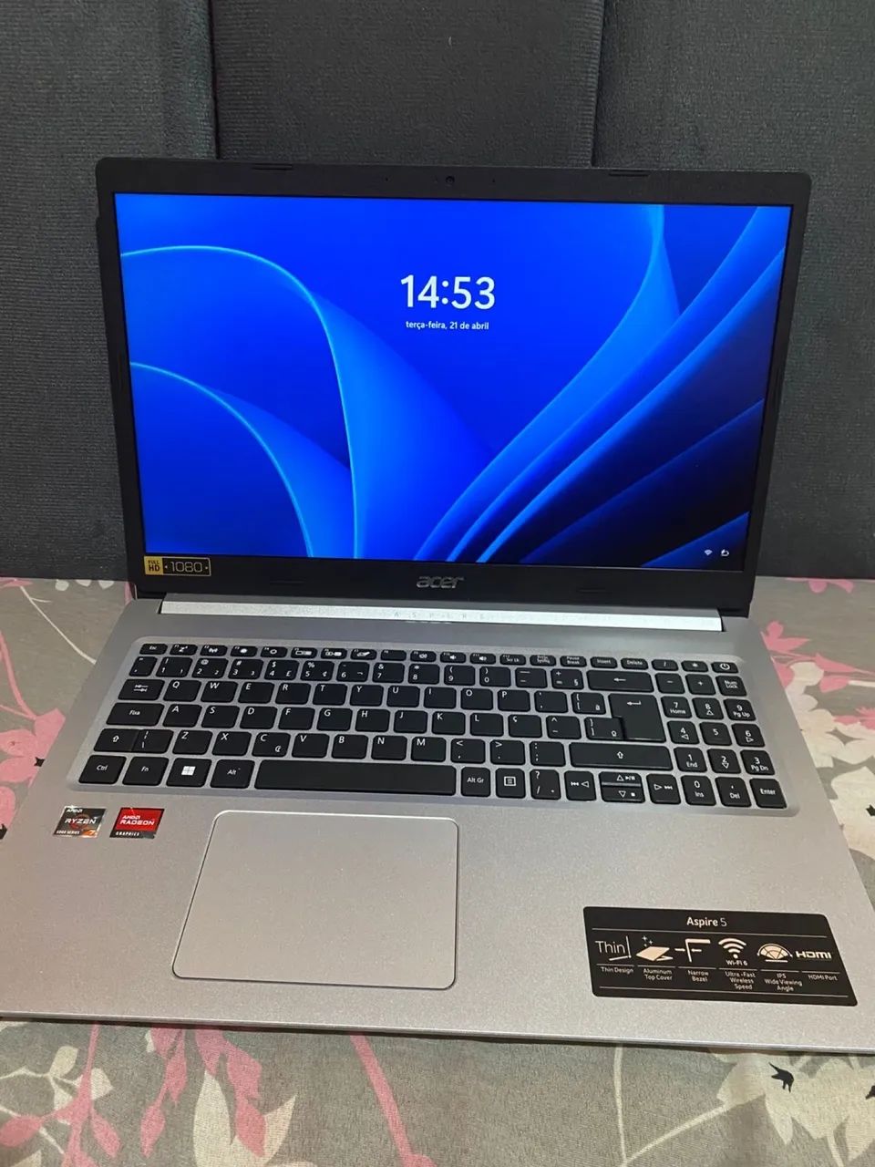 Notebook Acer aspire 5 Ryzen 7