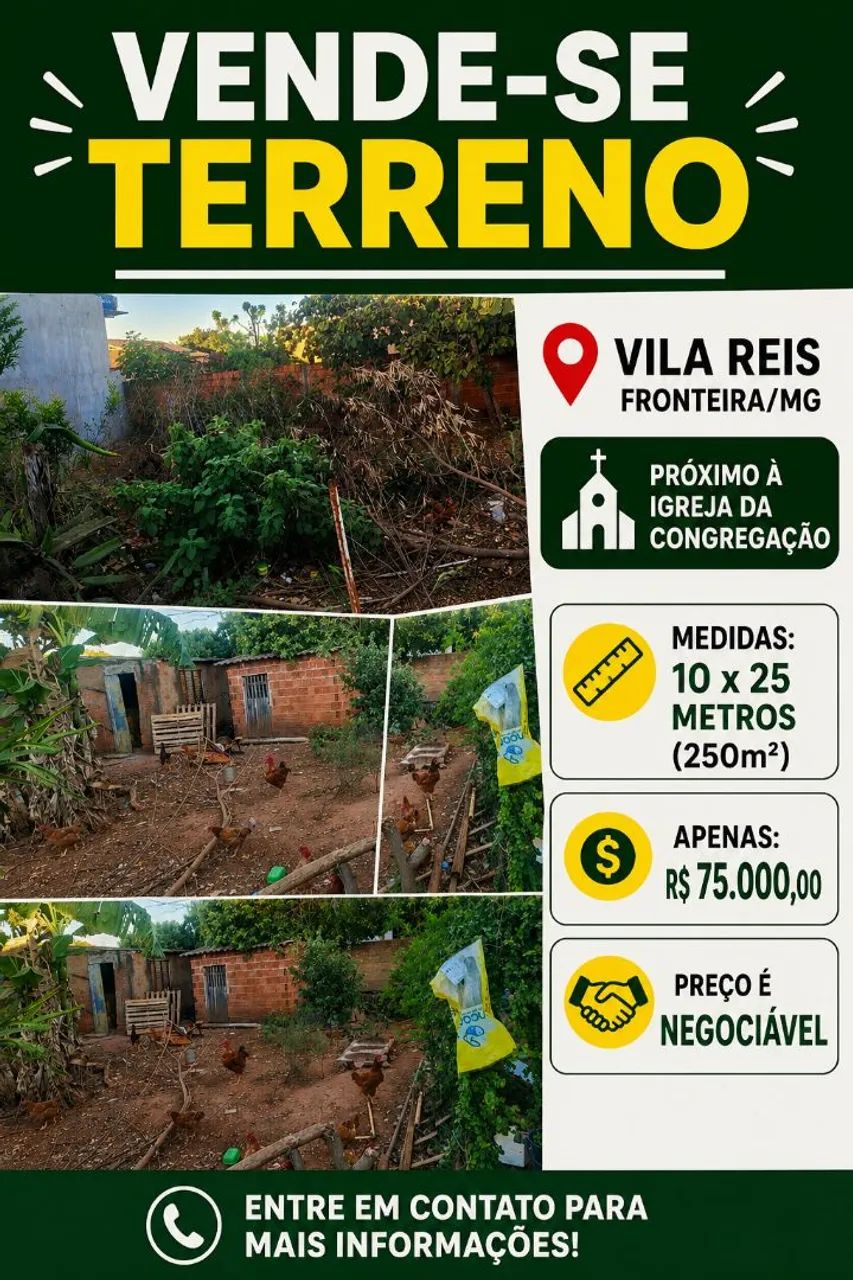 Vende-Se Terreno Em Fronteira MG