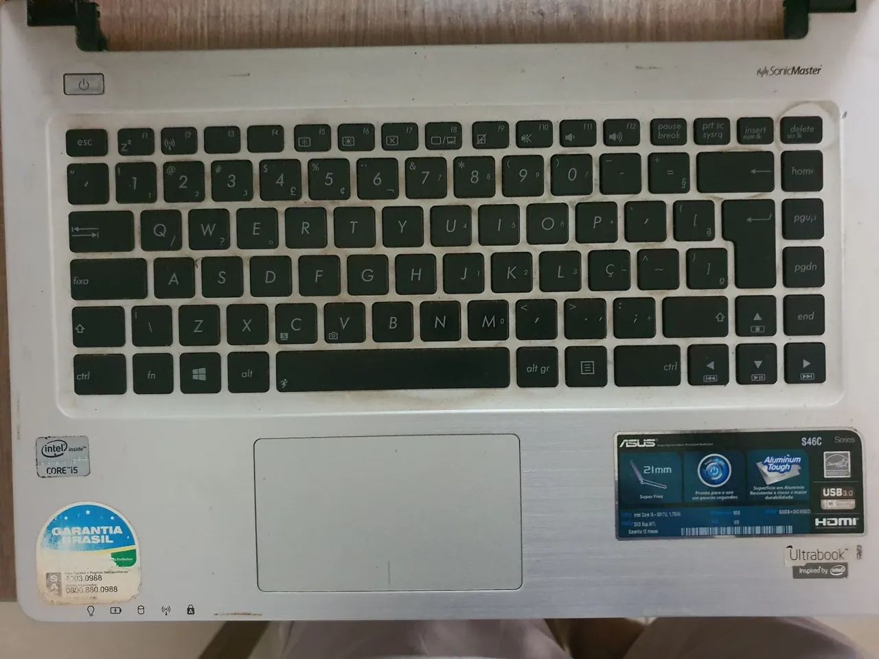 Carcaça do Notebook Asus S46C com Tela, teclado e mouse - Foto 2
