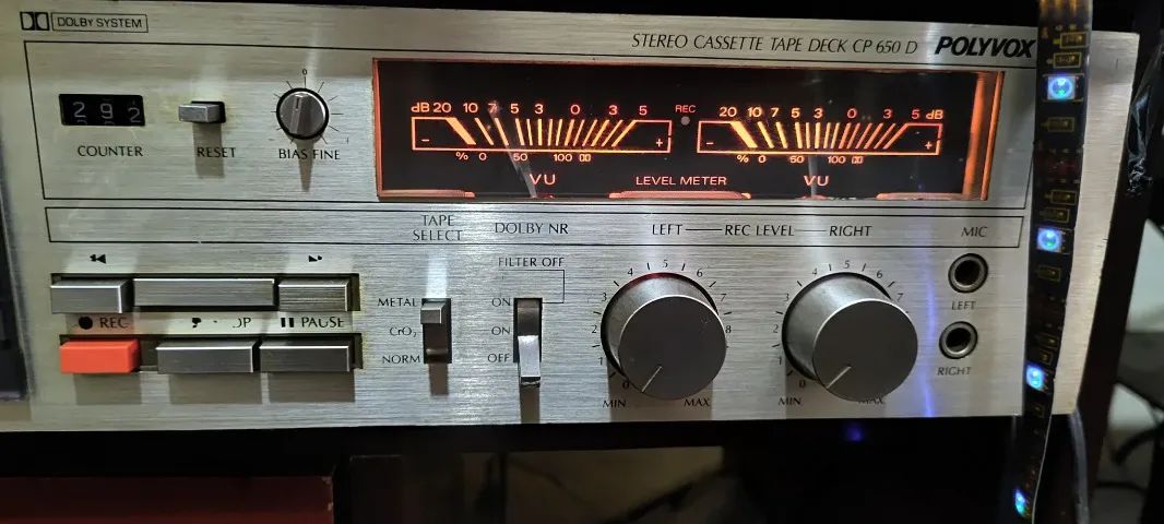 Tape Deck Toca Fitas Polyvox CP 650D Perfeito e Original. - Foto 5