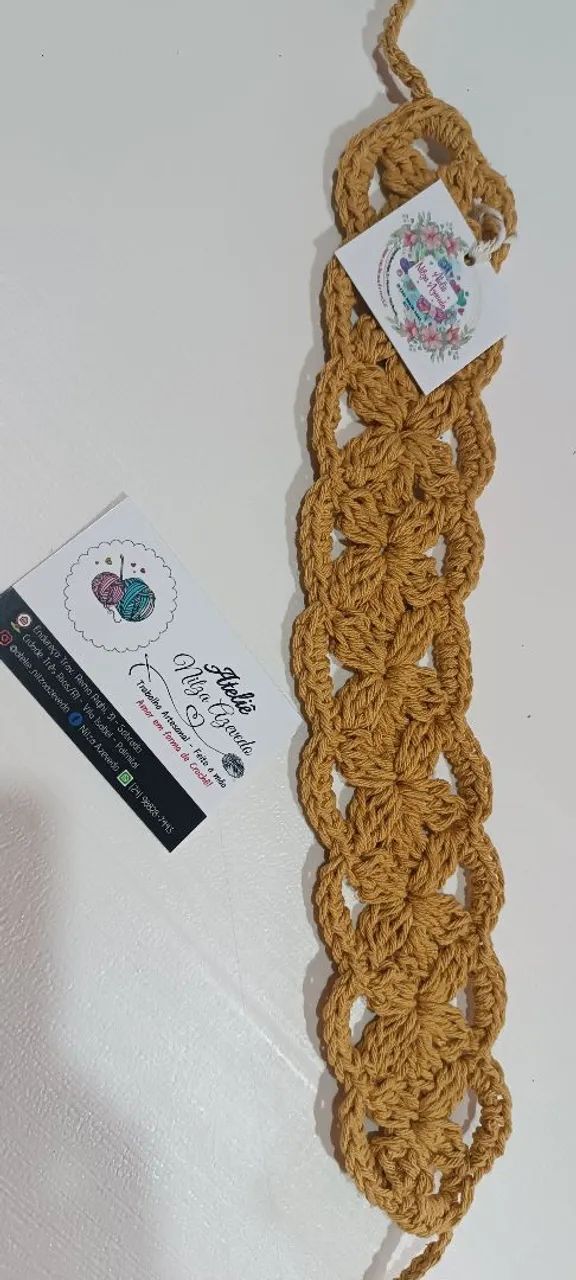 Tiara de Crochê para cabelo  - Foto 2