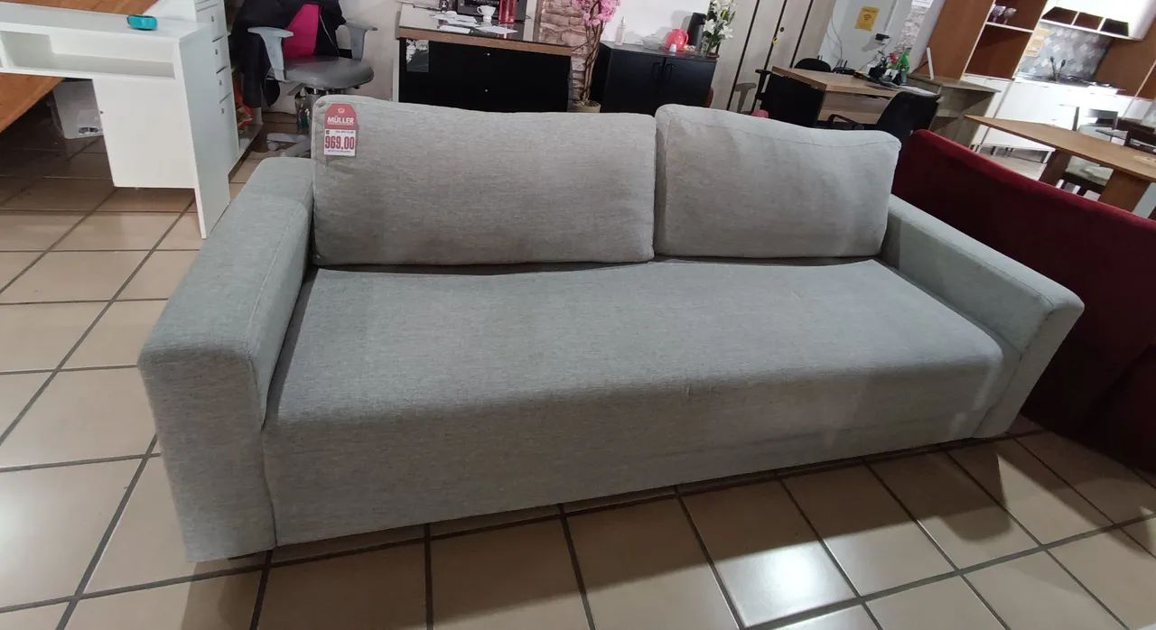 Sofá fixo em Linho