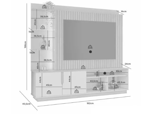 Home P/TVs Até 60 Polegadas C/LED 1.82M. Produto Novo Direto de Fábrica P/Sua Casa. - Foto 5