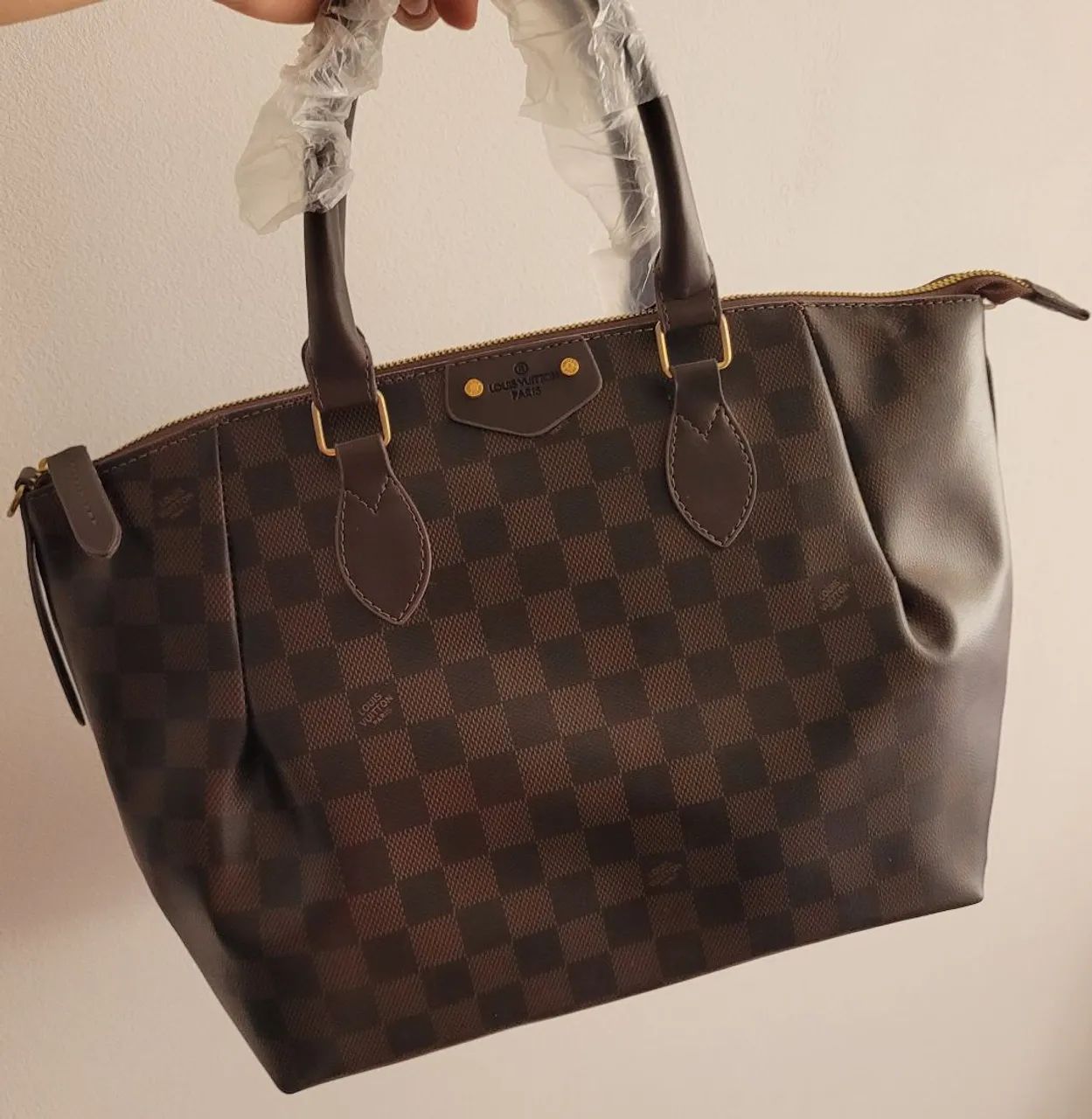 Bolsa marrom LV nova média  - Foto 3