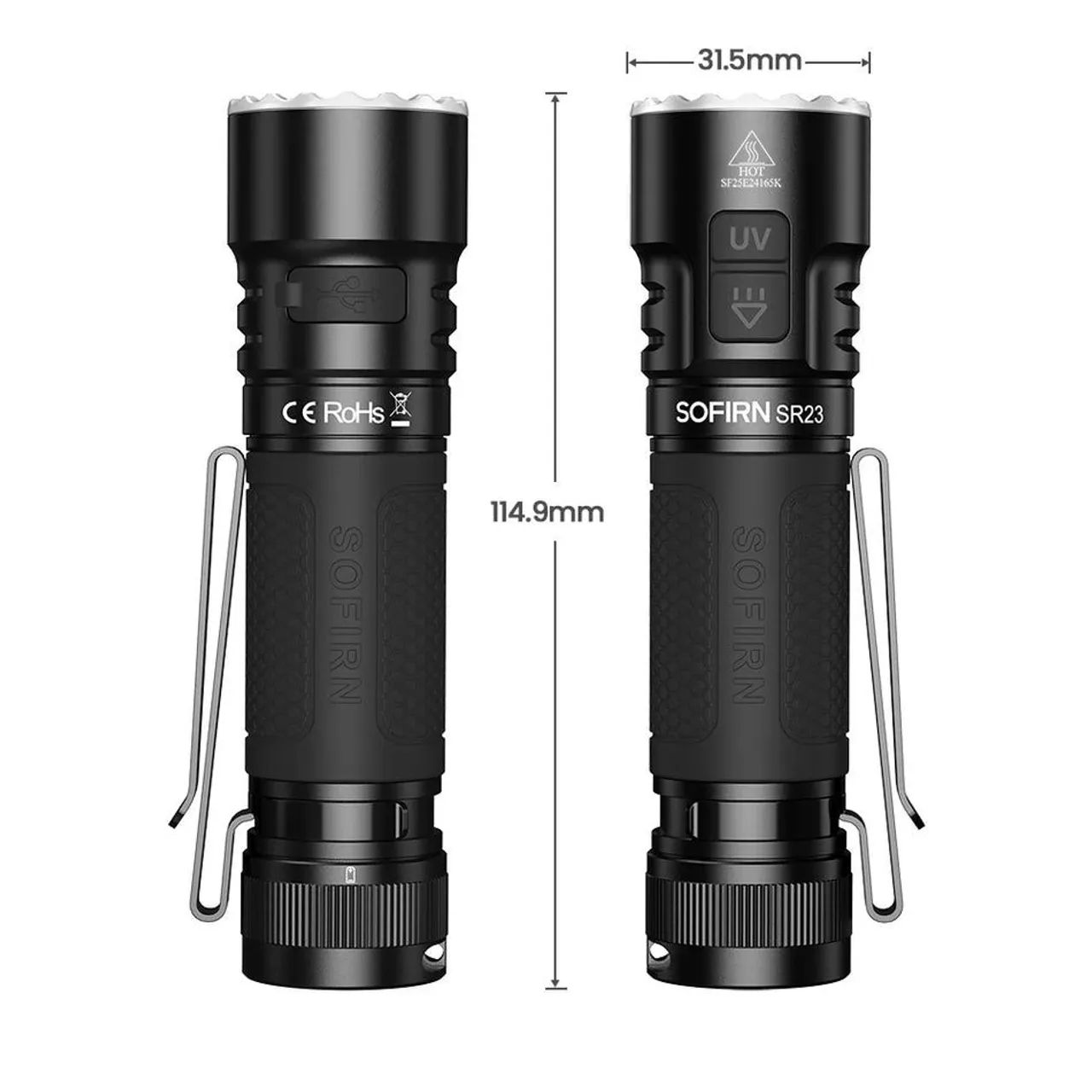 Lanterna Sofirn SR23 3300 lúmens + Luz UV - Foto 4