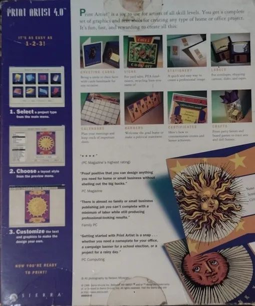 Sierra Home Print Artist de 1998 - Pc  - Foto 3