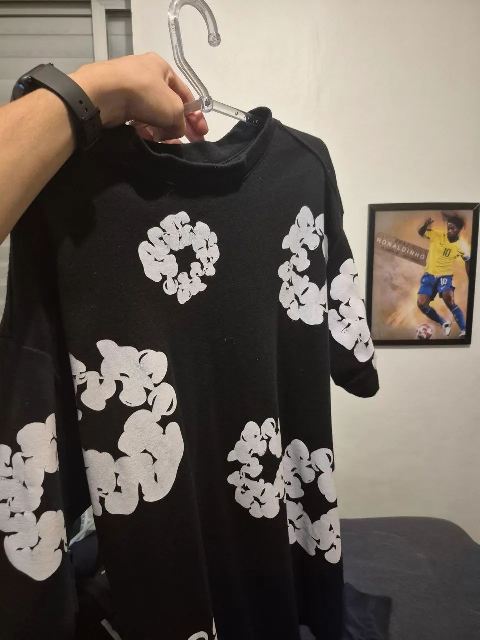 Camisa Denim tears oversized - tamanho G - Foto 5