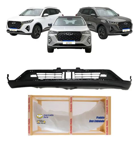 Spoiler Inferior Chery Tiggo 7 2023 2024 2025 2026 Preto - Peças