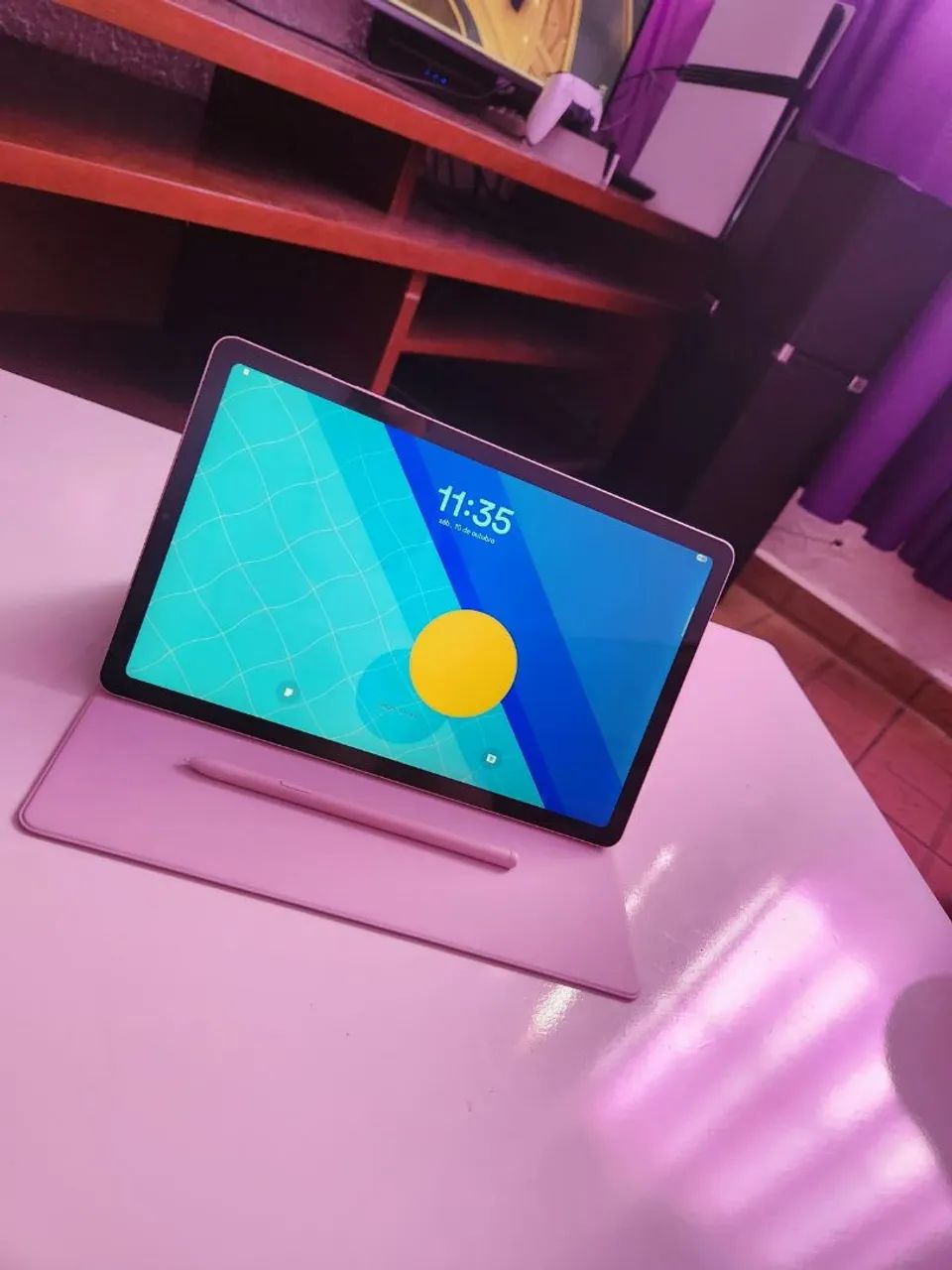 Tablet Samsung Galaxy Tab Rosa com Capa e S Pen - Foto 3
