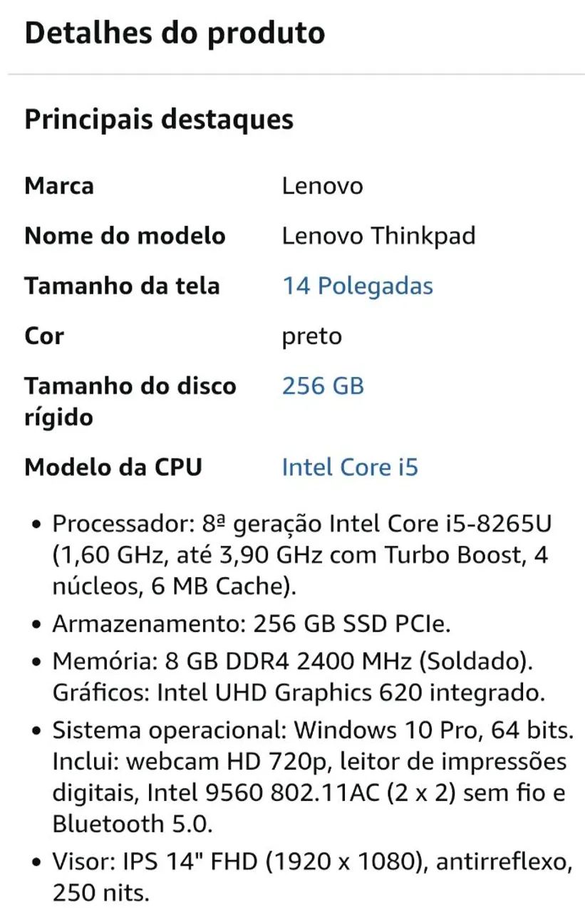 Notebook Lenovo ThinkPad T490 - Foto 4