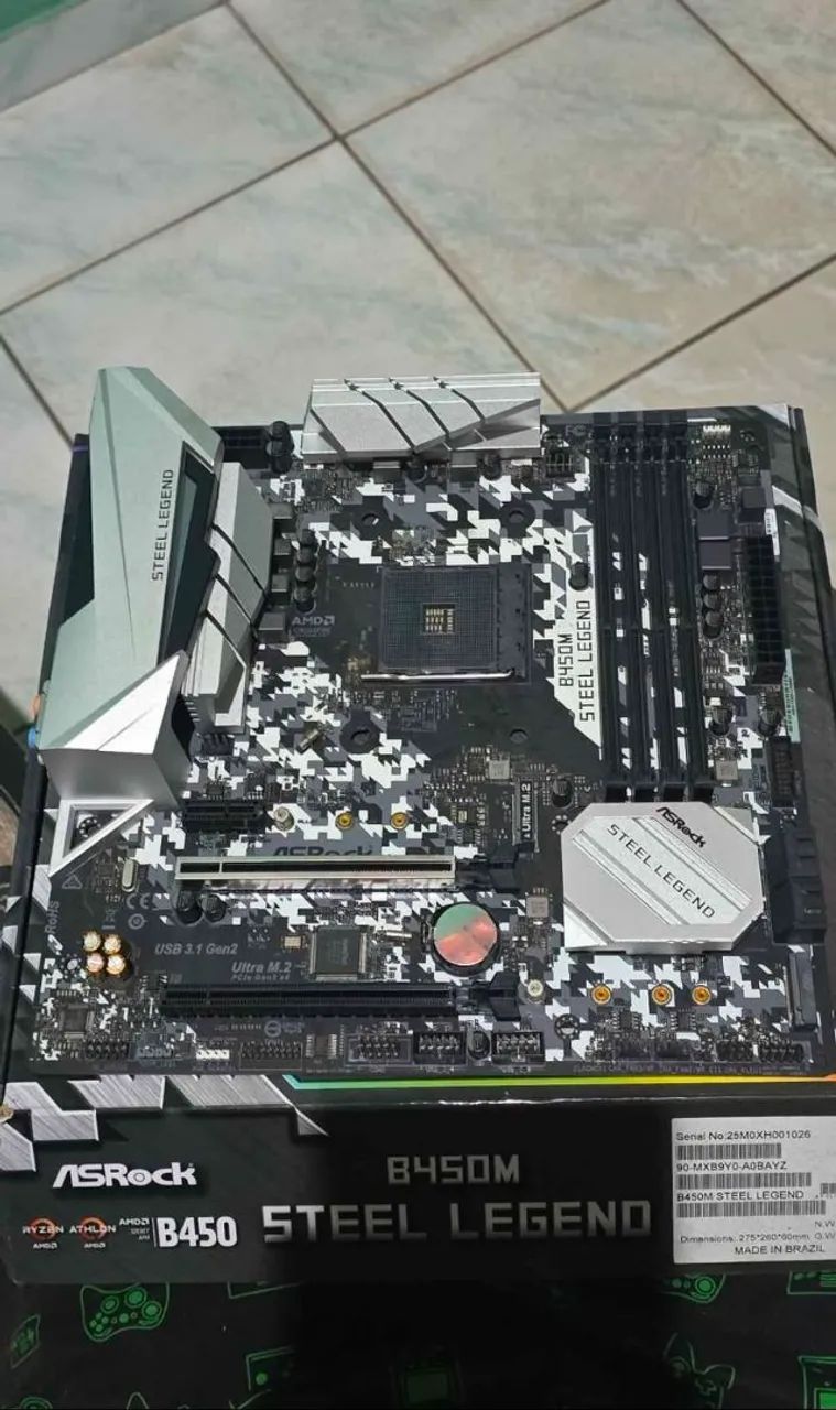Retirada de peça ou tentar arrumar, placa mae AsRock B450M Steel Legend - Foto 2