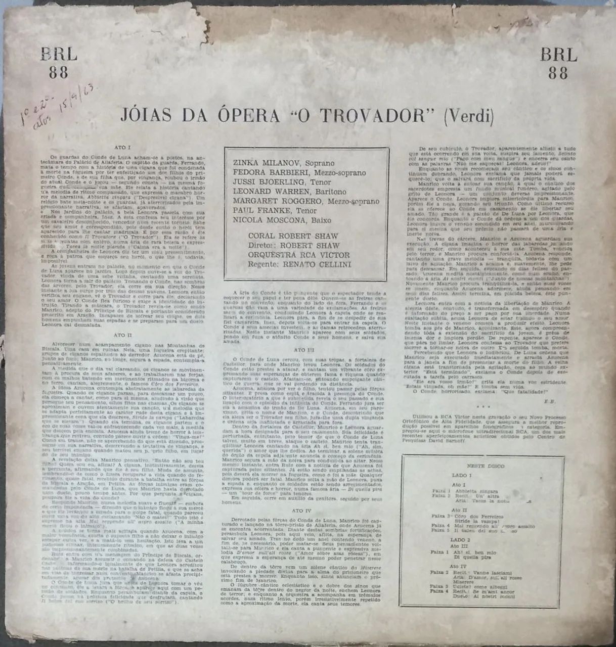 4 LPs em vinil - Grandes Óperas - Foto 4