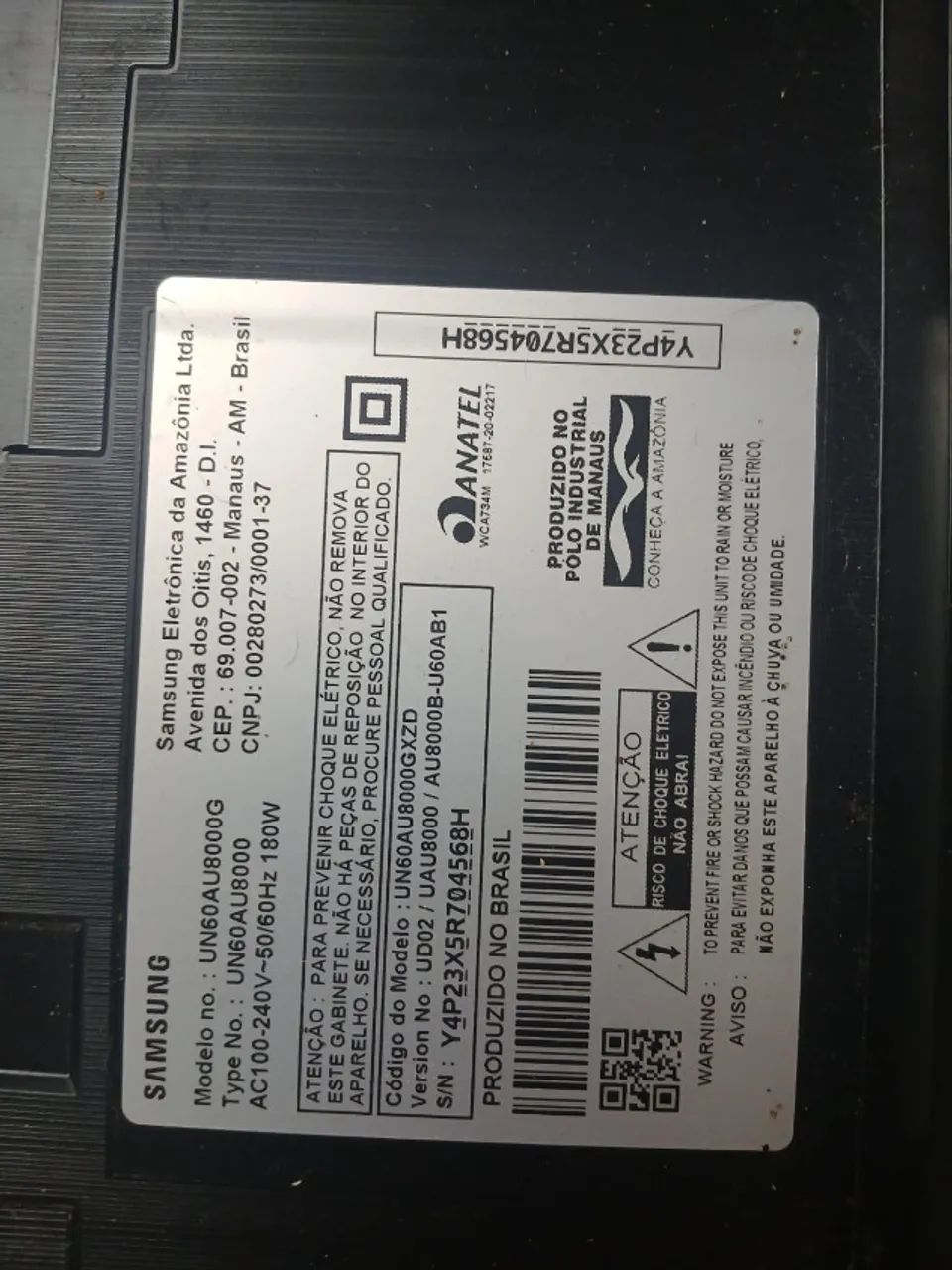 TV Samsung 60 polegadas display com defeito - Foto 2