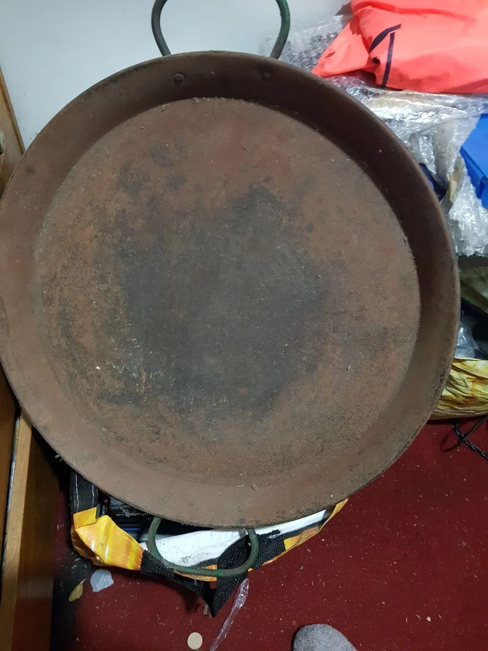 Antiga forma para Paella de ferro fundido espanhola de 1950