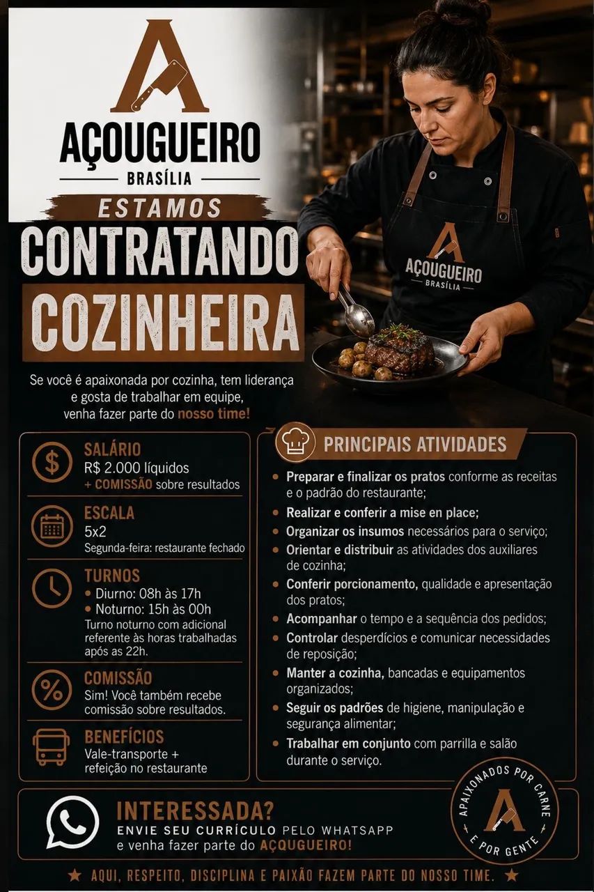Vaga para cozinheira 