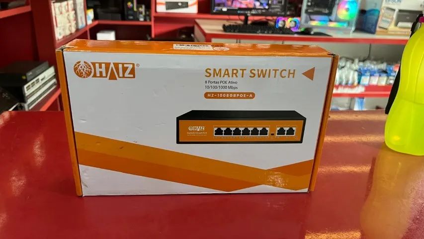 Switch De Rede Haiz 6 Portas Poe + 2 Uplink Giga 10/100/1000mbps