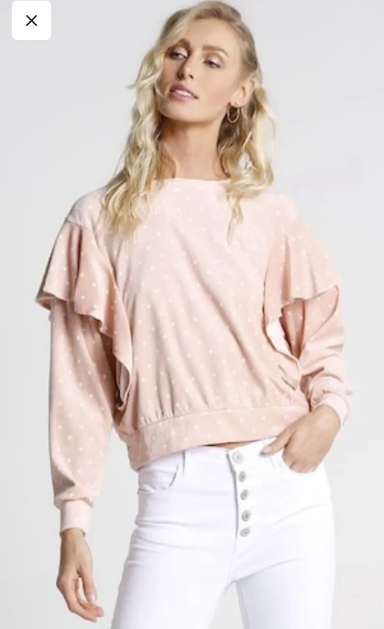 Moletom feminino de Plush com Poa