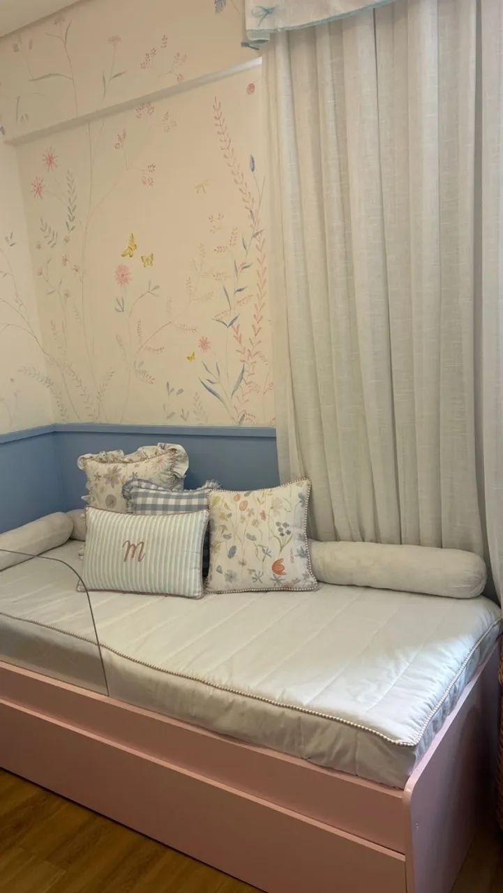 Cama infantil solteiro rosa laqueada  - Foto 3