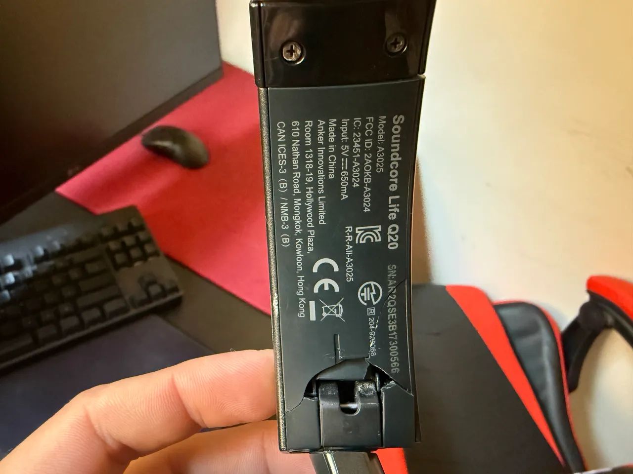 Fone de ouvido soundcore lite q20