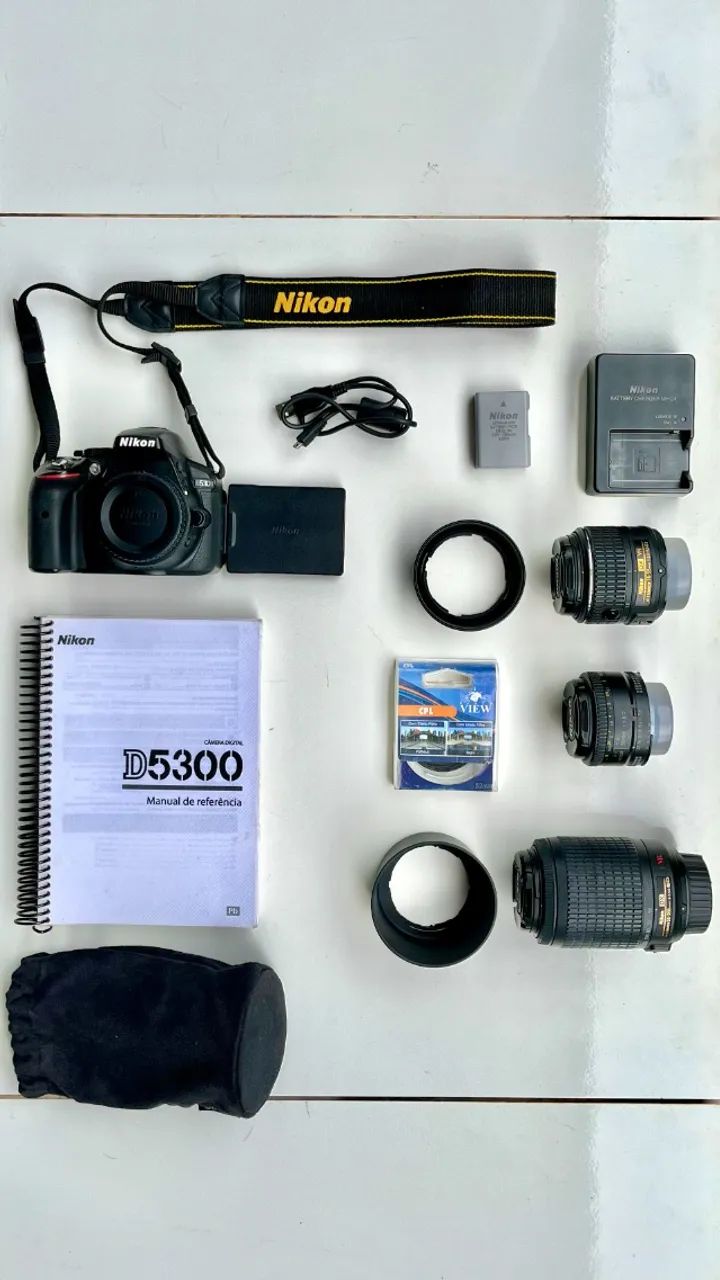 家電 Nikon D5300 Nikon Câmera digital SLR D5300 24,2 MP CMOS com lente zoom 18-140