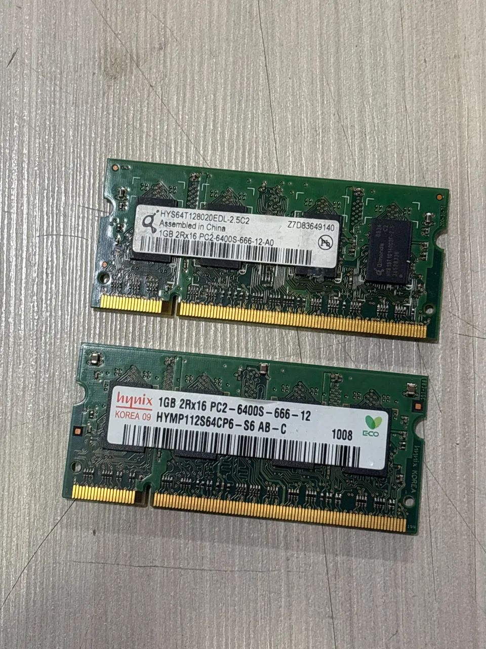 Memória notebook 1gb kit 2 memória 