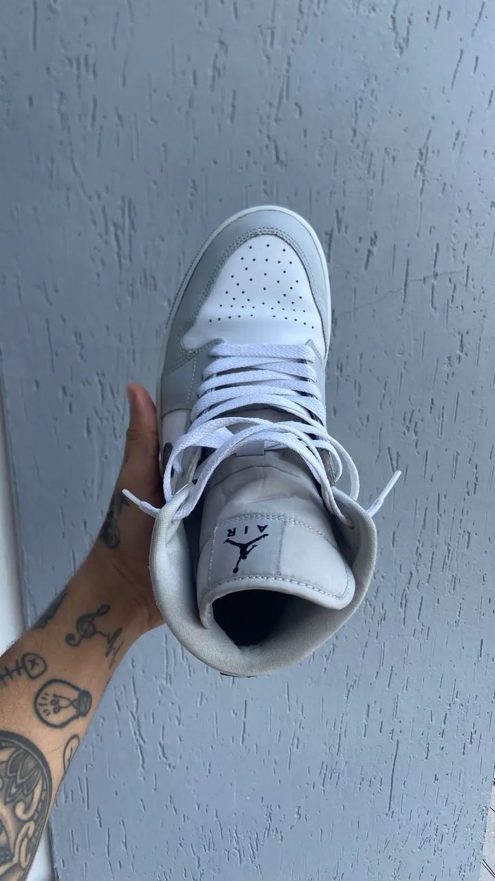 Air Jordan 1 Mid Light Smoke Grey - Foto 5