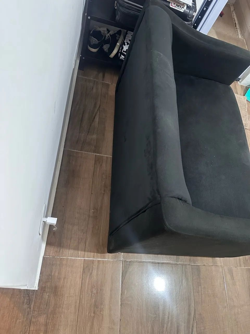 Sofá de 2 Lugares Preto - R$ 250,00 - Foto 2