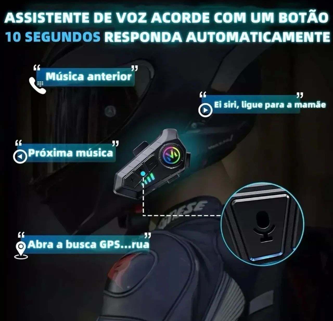 Par de Intercomunicador para capacete  - Foto 3