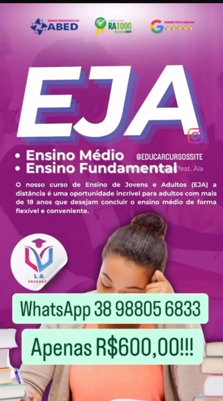 FAÇA EJA 100% EAD E CONCLUA O ENSINO MÉDIO EM 03 MESES - Foto 2