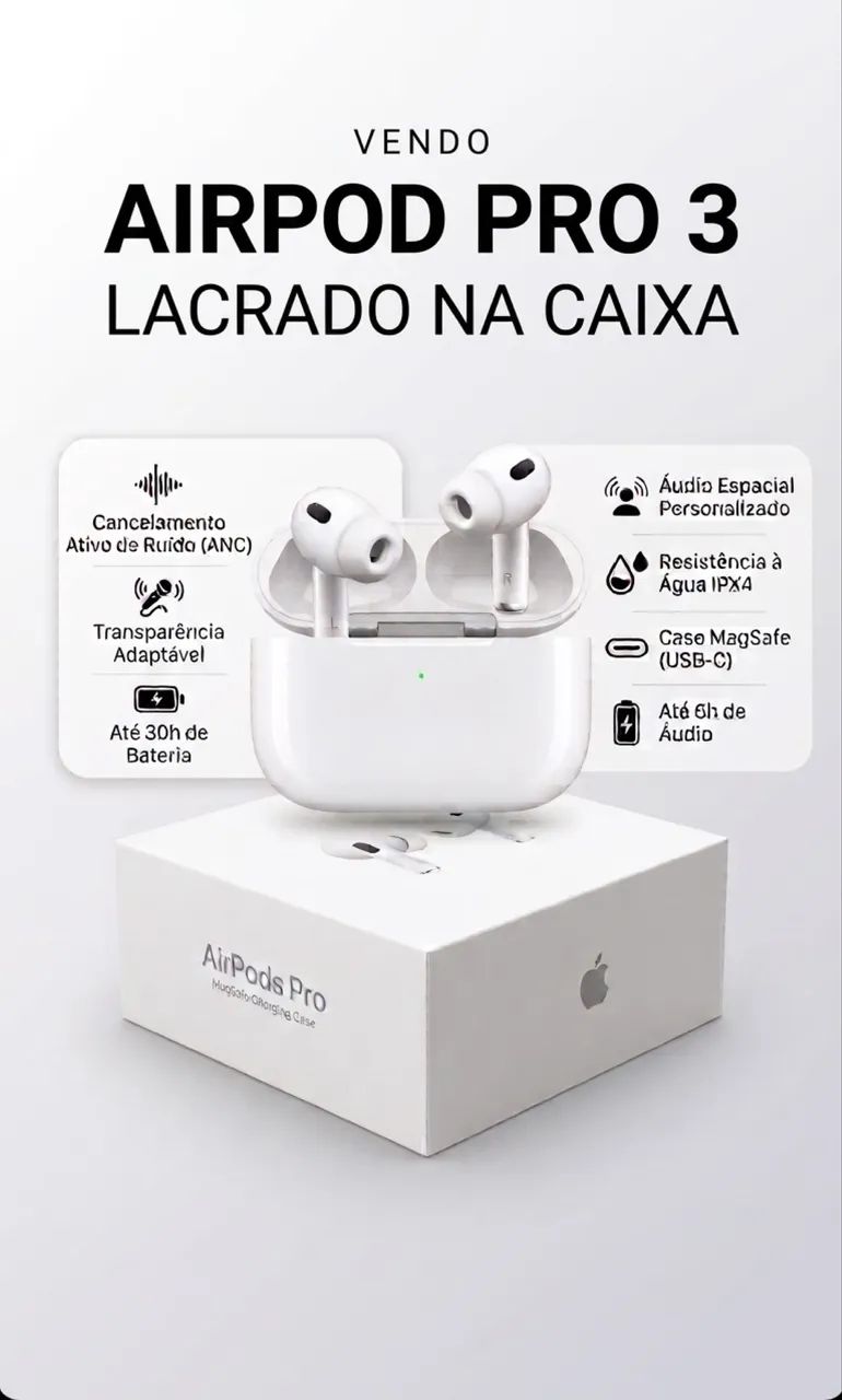 AirPod Pro 3 - Fones de Ouvido - Aeroporto, Juiz de Fora